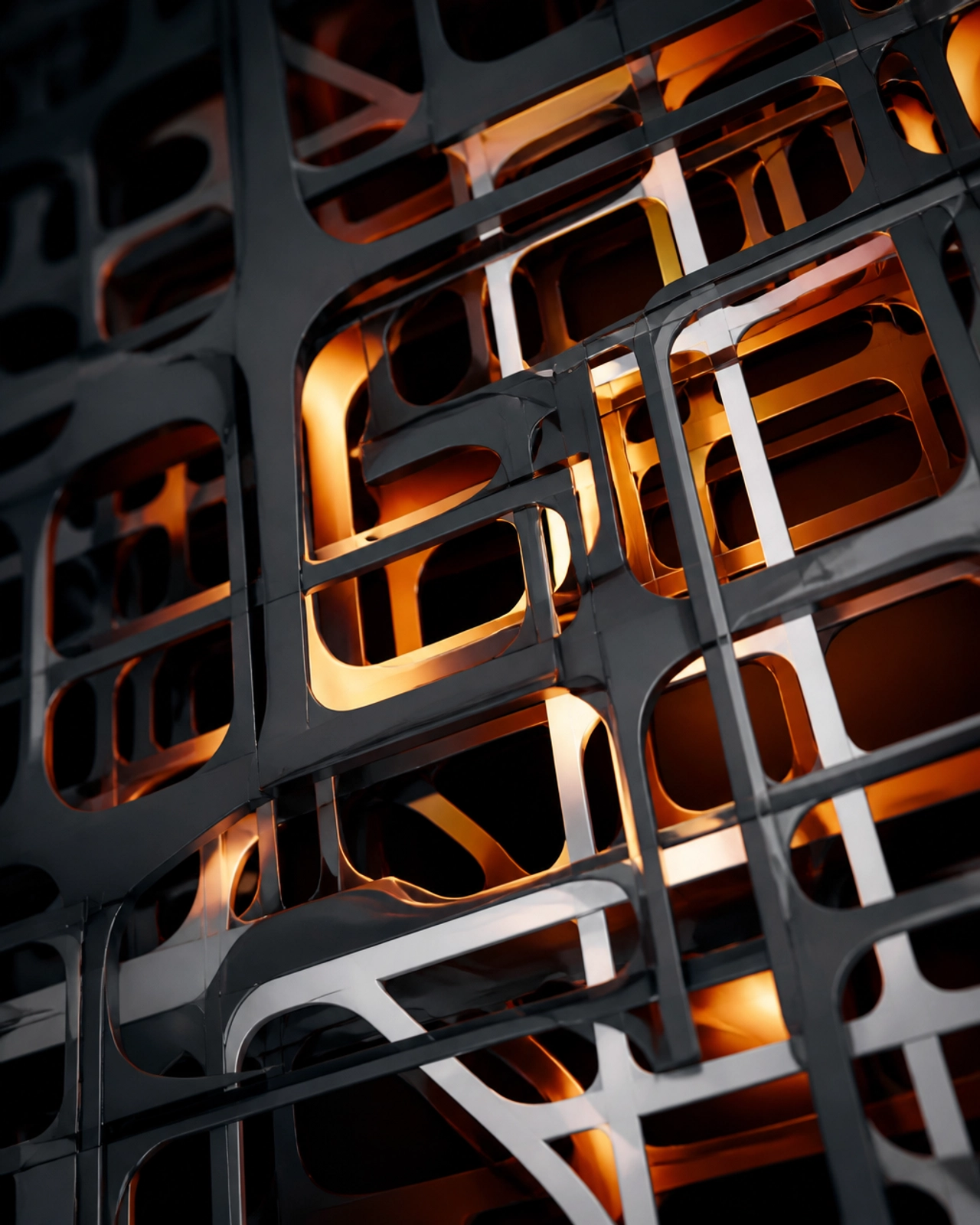 Abstract digital grid representing business process automation and efficient data flow