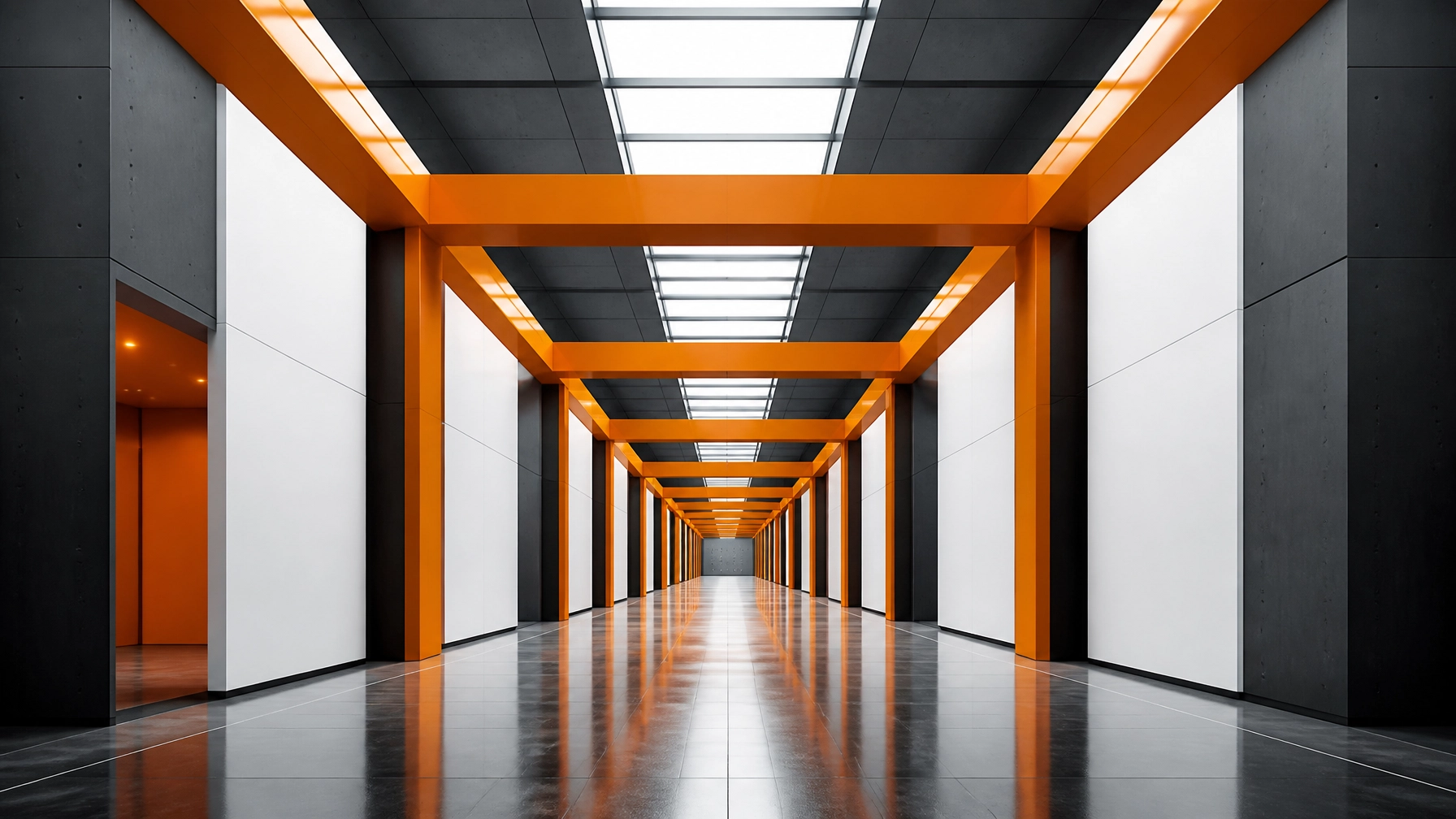 Abstract perspective of a modern structural grid, signifying a clear path forward and technological scalability.