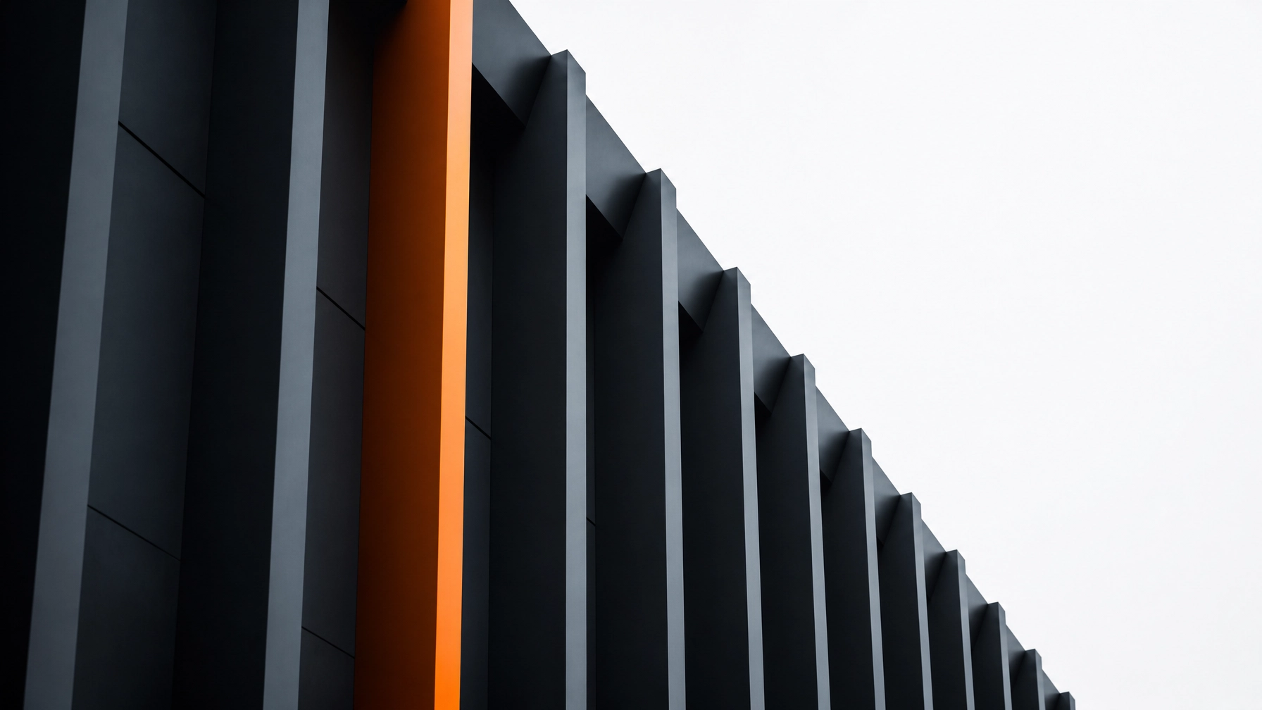 Minimalist architectural detail focusing on repetitive structural elements and negative space.